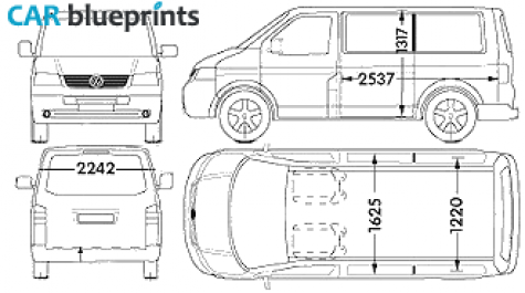 2005 Volkswagen Caravelle Van blueprint