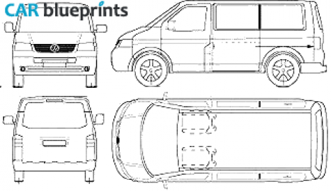 2006 Volkswagen Caravelle Van blueprint