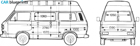 2002 Volkswagen Caravelle Van blueprint