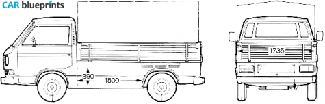 2001 Volkswagen Caravelle Pick-up blueprint