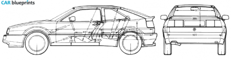 1992 Volkswagen Corrado Hatchback blueprint