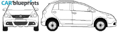 2008 Volkswagen CrossGolf Minivan blueprint