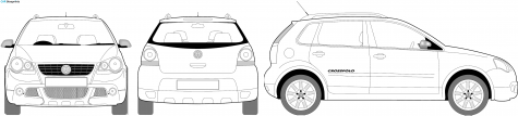 2008 Volkswagen CrossPolo Hatchback blueprint