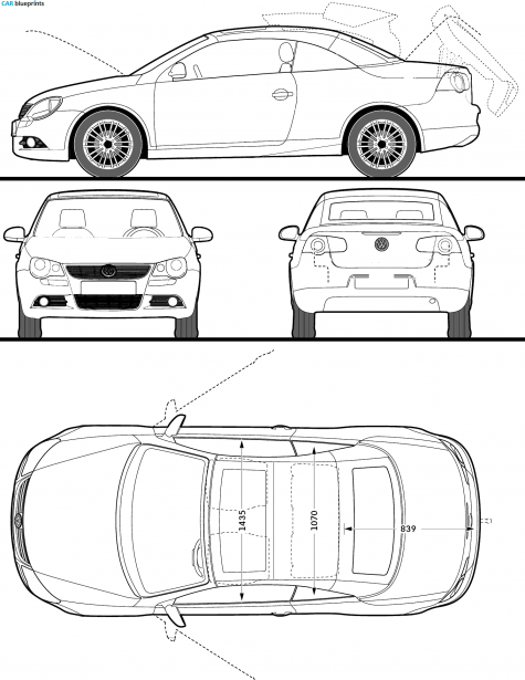 2009 Volkswagen Eos Coupe blueprint