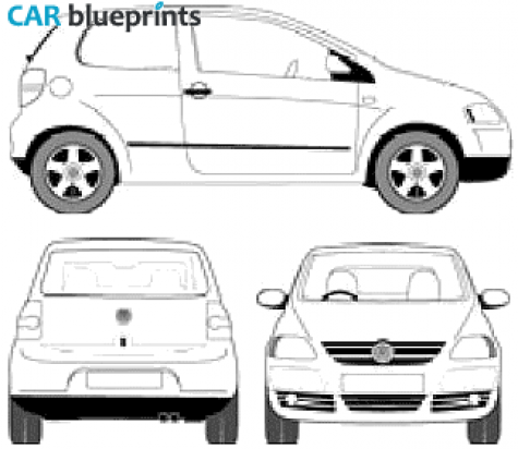 2008 Volkswagen Fox Hatchback blueprint