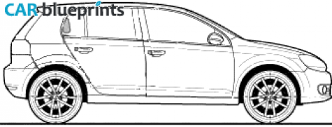 2009 Volkswagen Golf VI (Mk6/A6/5K) 2.0TDI 140 GT 5-door Hatchback blueprint