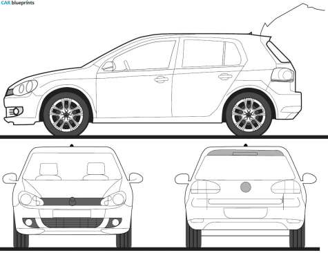 2009 Volkswagen Golf Hatchback blueprint