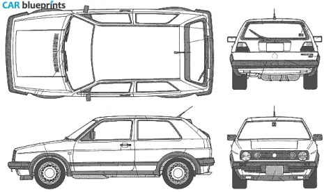 1983 Volkswagen Golf II Hatchback blueprint