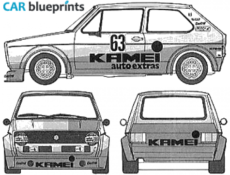 1988 Volkswagen Golf MK I 3-door Hatchback blueprint