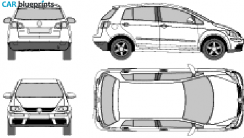 2007 Volkswagen Golf Plus Minivan blueprint