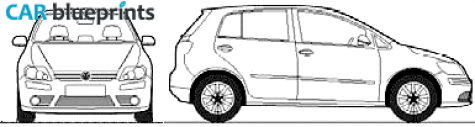 2008 Volkswagen Golf Plus Microvan blueprint