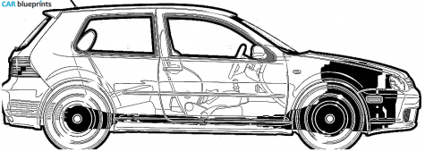 2004 Volkswagen Golf R32 Hatchback blueprint