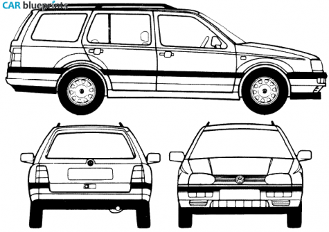 1995 Volkswagen Golf III (Mk3/A3/1H) Variant Wagon blueprint