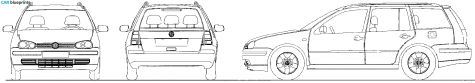 2001 Volkswagen Golf IV (Mk4/A4/1J) Variant Wagon blueprint