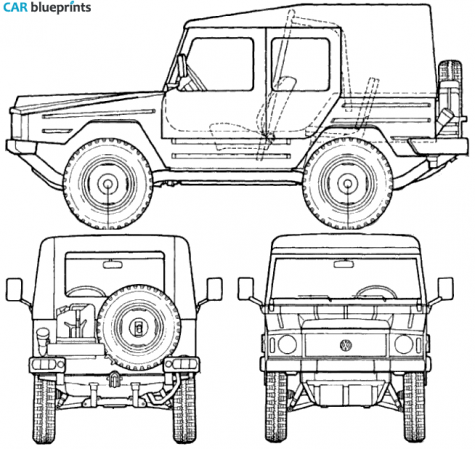 1960 Volkswagen Iltis Van blueprint