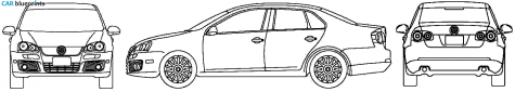 2005 Volkswagen Jetta V (1K) Sedan blueprint