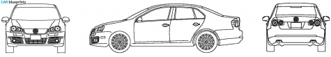 2006 Volkswagen Jetta Sedan blueprint