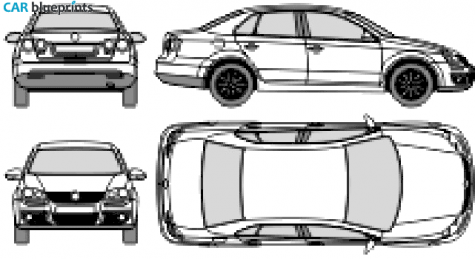 2007 Volkswagen Jetta V (1K) Sedan blueprint