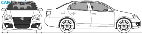 2010 Volkswagen Jetta GLi Sedan blueprint