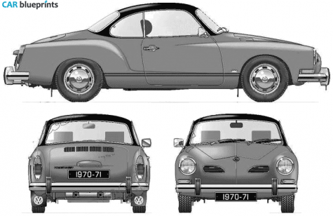 1970 Volkswagen Karmann Ghia Coupe blueprint