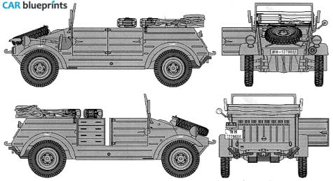 1944 Volkswagen Kubelwagen Cabriolet blueprint