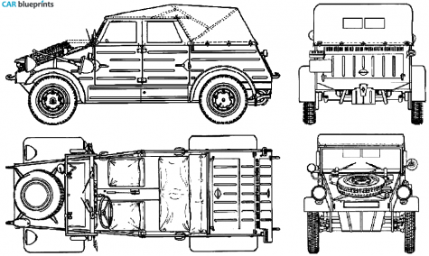 1944 Volkswagen Kubelwagen Wagon blueprint