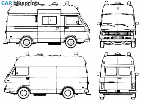 1979 Volkswagen LT1 Van blueprint