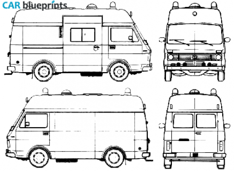 1979 Volkswagen LT3 Fire Van blueprint