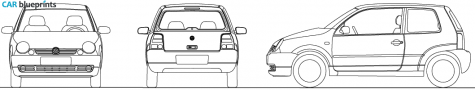 1998 Volkswagen Lupo Hatchback blueprint