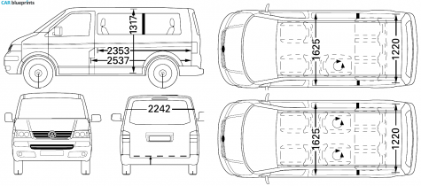 2006 Volkswagen Multivan Van blueprint