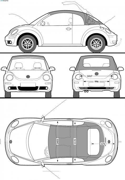 2009 Volkswagen New Beetle Cabriolet blueprint