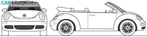 2010 Volkswagen New Beetle Convertible Cabriolet blueprint