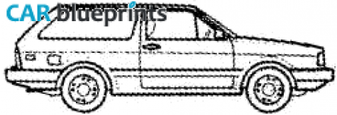 1987 Volkswagen Parati Hatchback blueprint