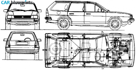 1980 Volkswagen Passat II (B2) Variant Wagon blueprint