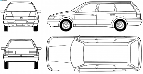 1993 Volkswagen Passat B4 Variant Wagon blueprint