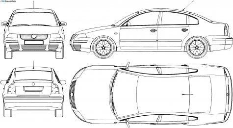 2001 Volkswagen Passat B5 Sedan blueprint