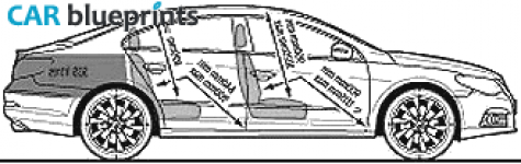 2008 Volkswagen Passat CC 4-door Coupe blueprint