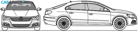 2010 Volkswagen Passat CC Sedan blueprint