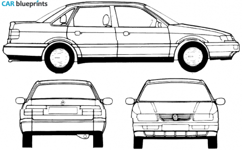 1995 Volkswagen Passat IV (B4) GL Sedan blueprint