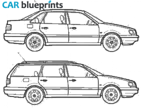 2006 Volkswagen Passat MK III Sedan blueprint