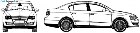 2005 Volkswagen Passat MKV Sedan blueprint