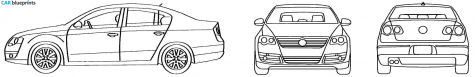 2006 Volkswagen Passat MKV Sedan blueprint