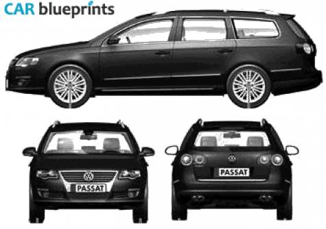 2005 Volkswagen Passat Variant Wagon blueprint