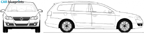 2007 Volkswagen Passat VI (Mk6/B6) Variant Wagon blueprint