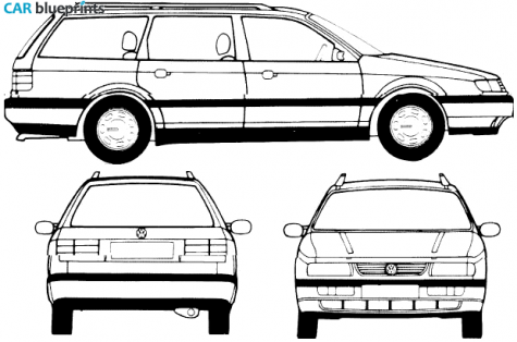 1995 Volkswagen Passat IV (Mk4/B4) Variant CL Wagon blueprint