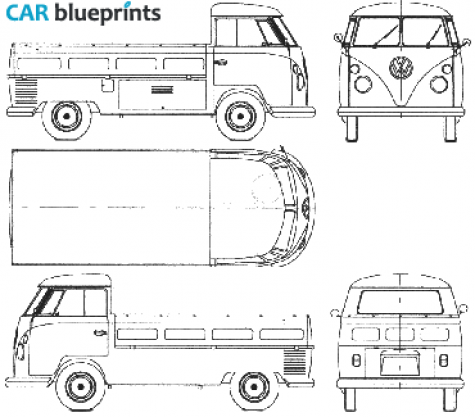 1963 Volkswagen Pick Up Pick-up blueprint