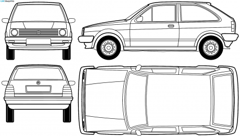 1989 Volkswagen Polo Hatchback blueprint