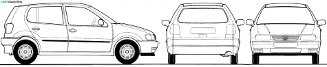 1995 Volkswagen Polo III (6N) 5-door Hatchback blueprint