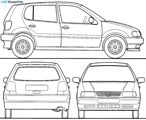 2001 Volkswagen Polo III (6N) 5-door Hatchback blueprint