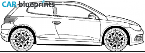 2009 Volkswagen Scirocco III 2.0TSI GT Coupe blueprint